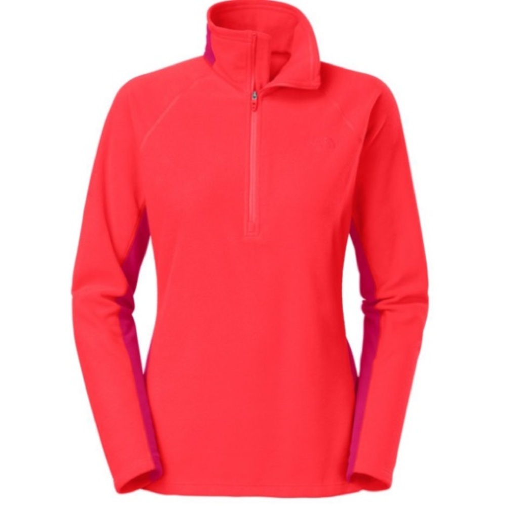 The North Face Tech 100 1/2-Zip Fleece Top (Women's) size large orange/pink top - Picture 9 of 12